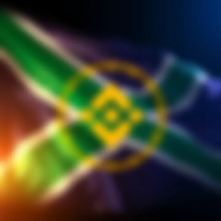 A graphic showing the Binance logo with a South African flag in the background, symbolizing enhanced compliance for crypto transfers.