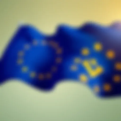 A visual representation of the Binance logo next to the EU flag, symbolizing the recent licensing issue in Europe