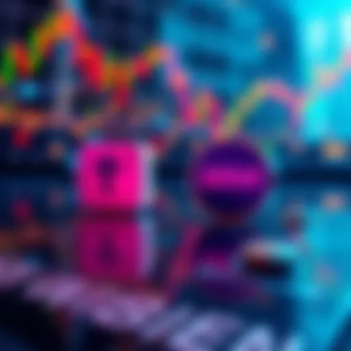Binance and BBVA logos with financial charts and digital currency symbols