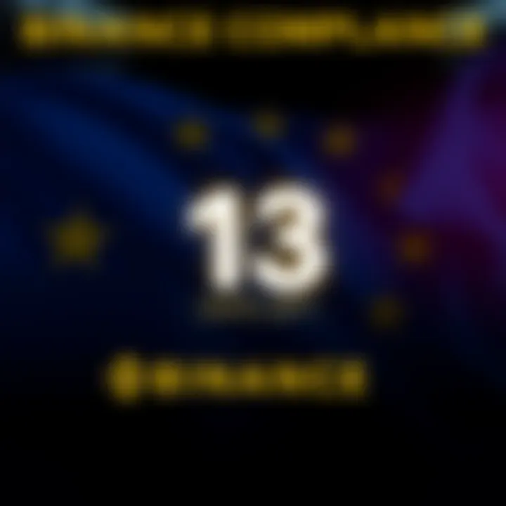 Binance Compliance Countdown A digital clock showing 13 days left, with a Binance logo and a European Union flag in the background, symbolizing the urgency for MiCA compliance.