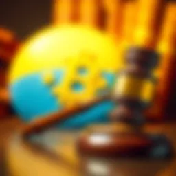 Binance Logo and Court Gavel Binance logo alongside a court gavel, symbolizing legal action taken against a Russian IT expert related to cryptocurrency donations.