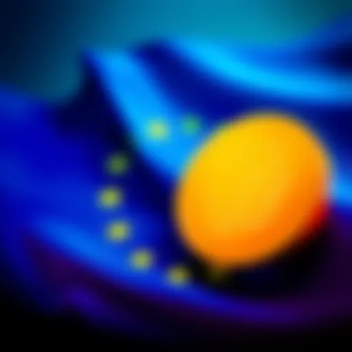 Binance logo next to a European Union flag, symbolizing the missed Mica license