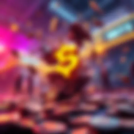 Binance Exchange Collapse A graphic showing a broken cryptocurrency exchange with falling coins and worried investors looking on.