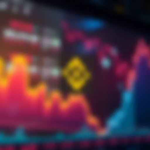 A visual representation of a stock market graph declining with the Binance logo in the background, reflecting market concerns.