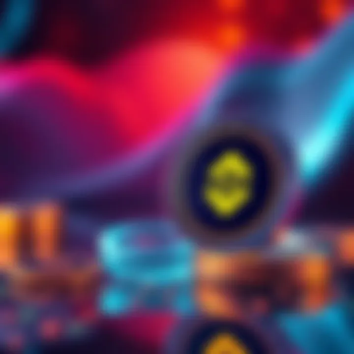 A Binance logo next to the Kaspa cryptocurrency symbol, indicating a potential listing announcement