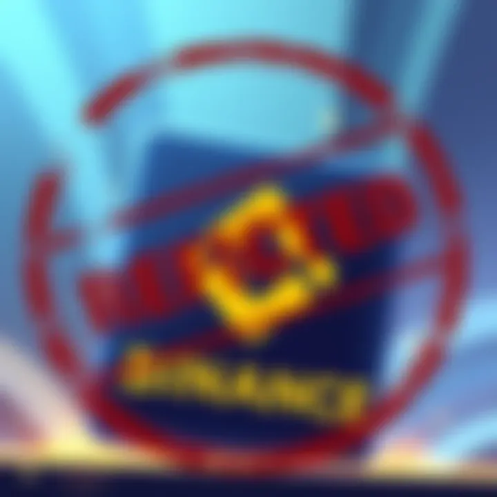 An illustration showing a Binance logo with a rejected stamp, symbolizing the denial of a P2P merchant application due to a past chargeback incident.