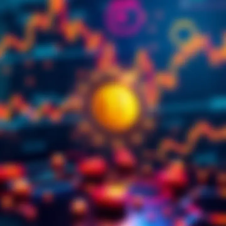 A visual representation of cryptocurrency analysis focusing on Binance and Pi Network's recent decision, featuring blockchain elements and market graphs.