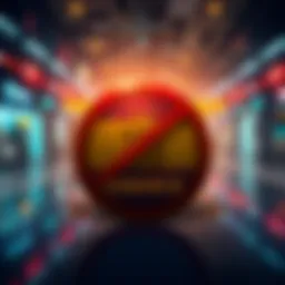 Binance Trading Restrictions in Spain Graphic showing Binance logo with a warning sign indicating trading restrictions for BTCUSD and BTCEUR in Spain
