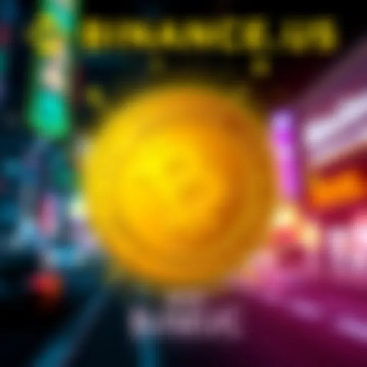 A graphic showing the Binance.US logo with the new $USDUC memecoin design, featuring playful elements that highlight its satirical nature.
