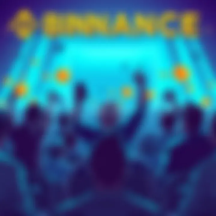Debate Over Binance Voting Issues Illustration depicting cryptocurrency community reacting to Binance vote controversy