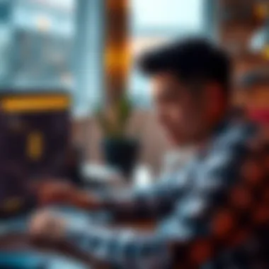 A person looking distressed while checking their Binance account on a laptop, with a confused expression and a Trezor wallet image displayed on the screen, symbolizing a failed transaction to the wrong address.