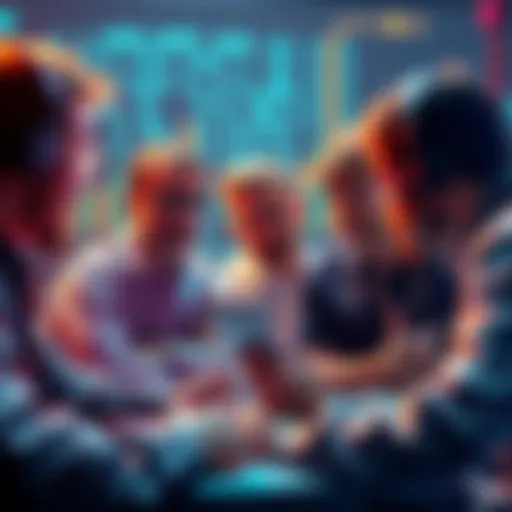 Group of tech enthusiasts discussing the BIP-110 fork and its implications for Bitcoin