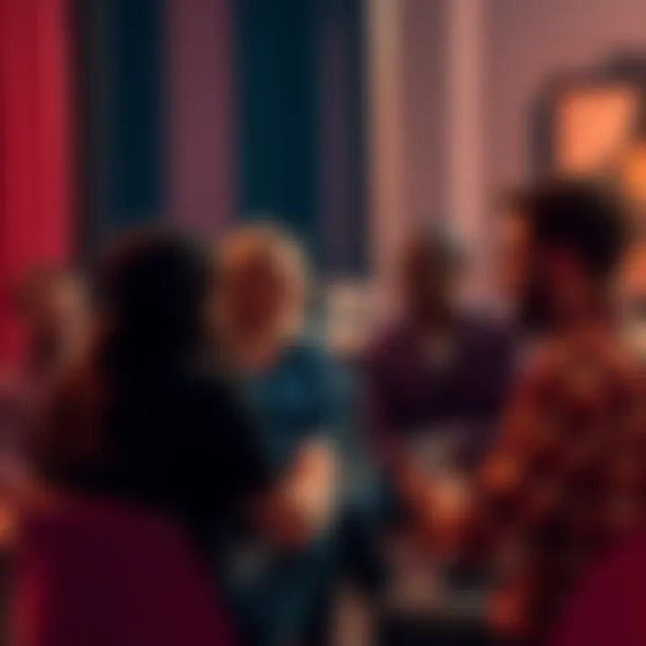 A diverse group of people discussing their experiences with bipolar disorder in a supportive environment.
