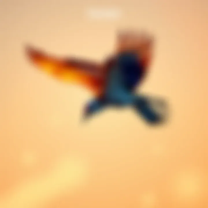 A colorful bird soaring high with the Cronos logo in the background, symbolizing a new digital initiative