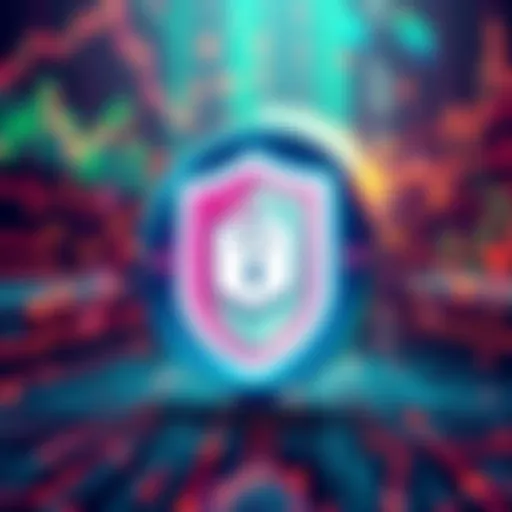 A secure transaction symbol with a digital shield and trading icons, representing Bisq's latest update