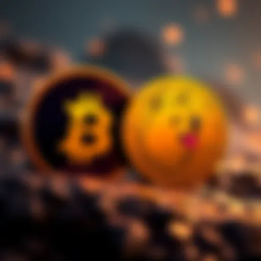 Bit Origin logo alongside the Dogecoin logo, symbolizing the acquisition in the cryptocurrency market.