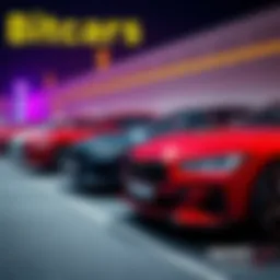 Different models of Bitcars parked in a row showcasing their features