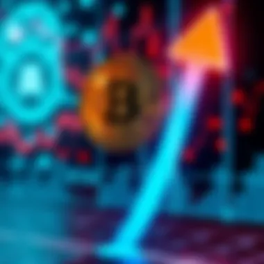 A graph showing Bitcoin's price trend alongside a downward arrow representing a bear market, with AI symbols in the background.
