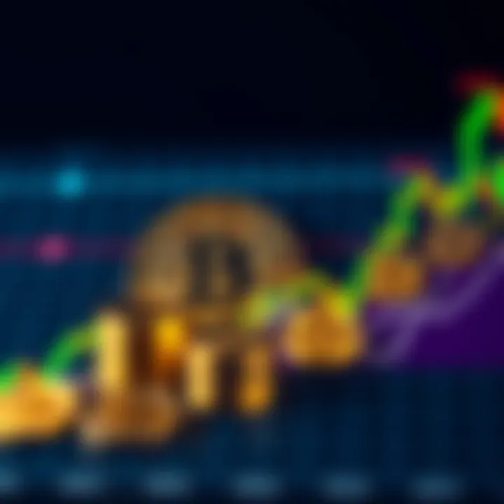A trading chart showing Bitcoin's steady performance alongside various altcoins, illustrating market trends and correlations.