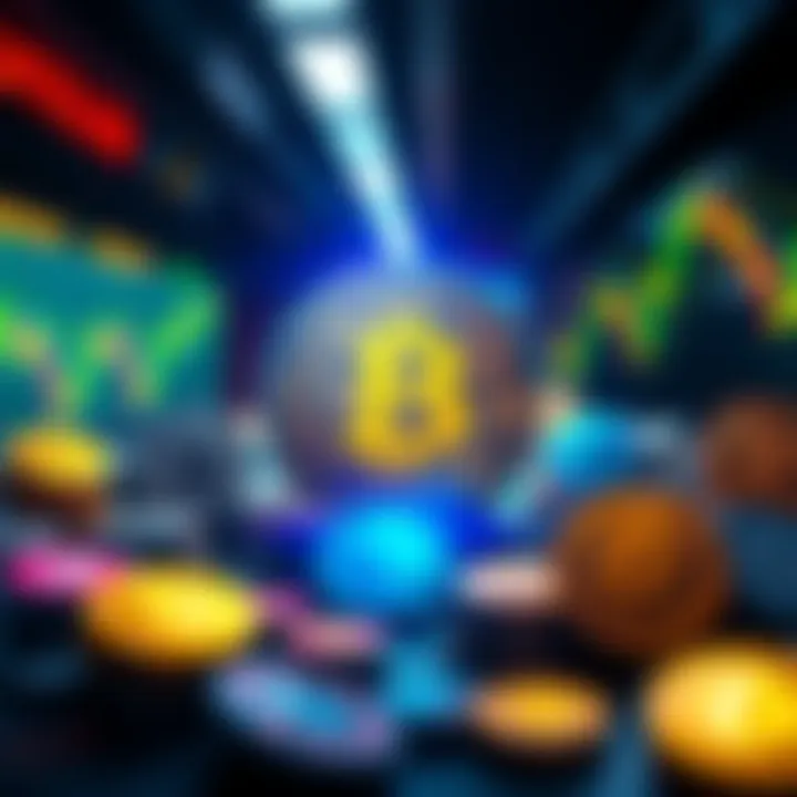 A visual representation showing Bitcoin dominating the market with altcoins around it, symbolizing the potential shift in liquidity and market trends for 2025.