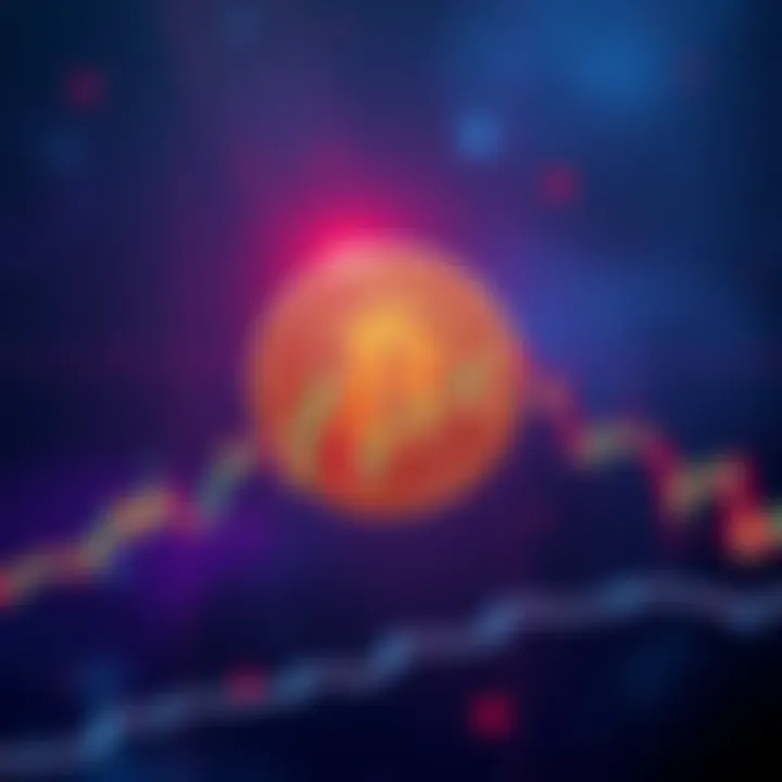A graphic showing Bitcoin's price chart remaining stable while altcoins decline, indicating market concerns.