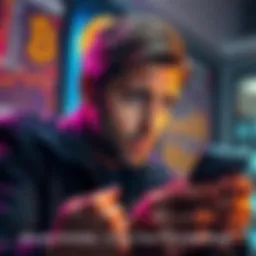 A person looking worried while checking Bitcoin prices on a phone