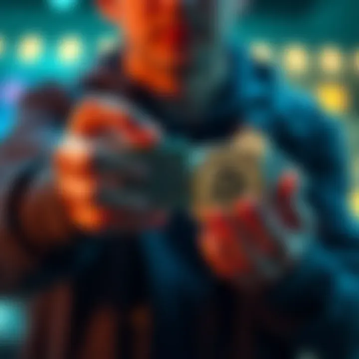 A person holding Bitcoin while receiving cash, illustrating the concept of Bitcoin-backed loans.