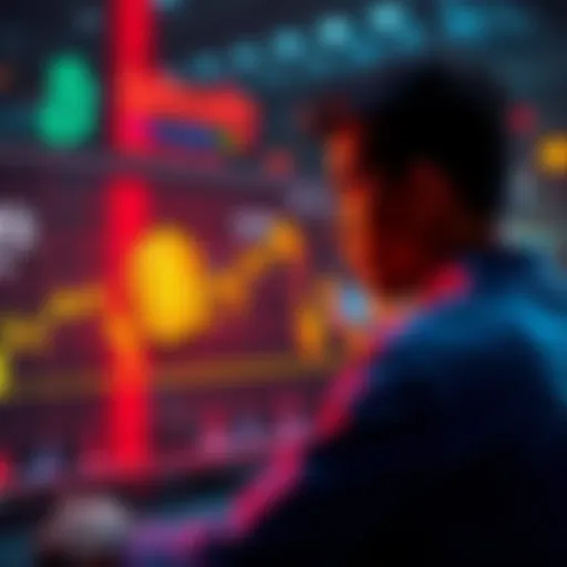 A person looking at a graph showing a flat bitcoin trend, reflecting the pause in buying activity