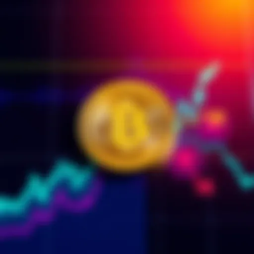 Bitcoin Chart with Astrology Symbols A Bitcoin price chart overlaid with zodiac astrology symbols representing the skepticism of technical analysis.