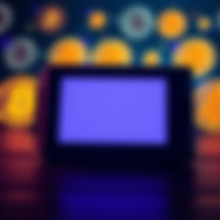 A cold storage wallet displaying a blank screen with Bitcoin logos in the background, representing a display issue.