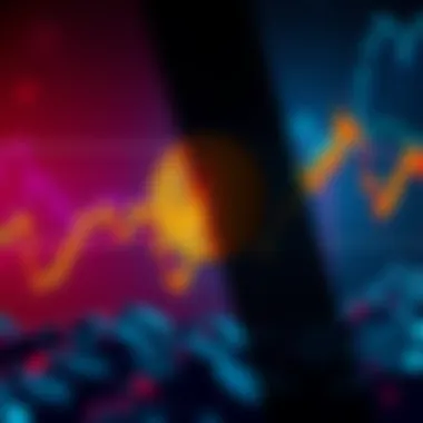 A chart showing a downward trend in Bitcoin's value with a shadow of uncertainty looming over it