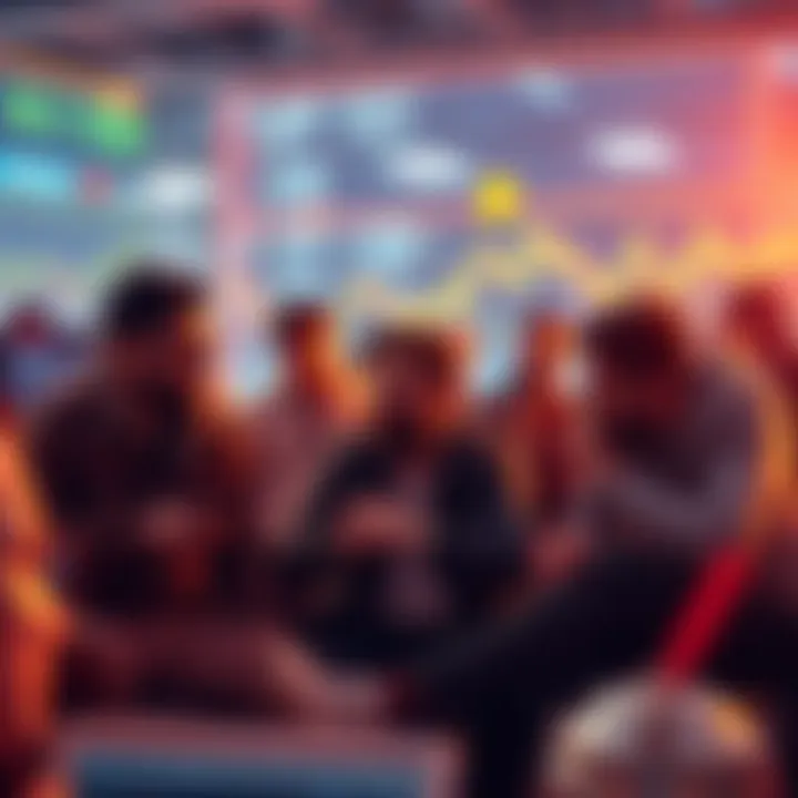 Bitcoin enthusiasts discussing market trends in an online forum