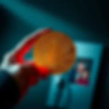 A person holding a Bitcoin symbol looking at a family photo, symbolizing the importance of passing on crypto assets to loved ones.