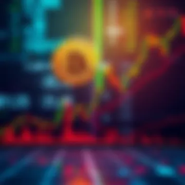 A graph showing Bitcoin price dropping while AI stocks, like Nvidia, rise to new highs