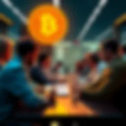 A group of people engaging in lively discussions about Bitcoin on a digital forum