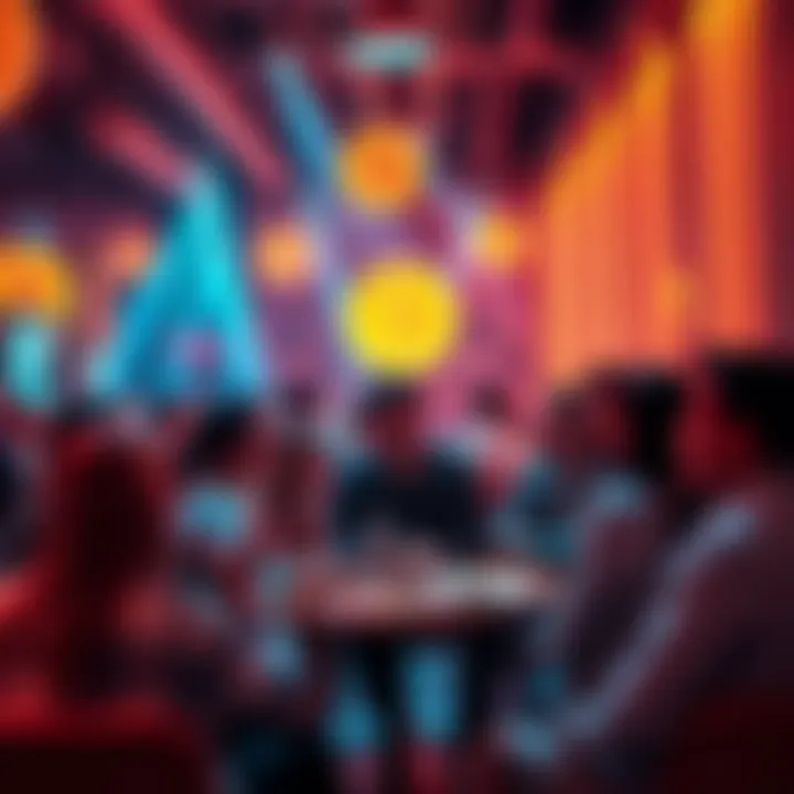 A group of people chatting about Bitcoin, sharing insights and asking questions in a vibrant forum setting.