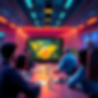 A group of people sharing ideas about Bitcoin in a vibrant online discussion forum.