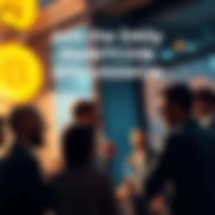 Group of people engaging in a lively conversation about Bitcoin