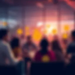 People engaging in a discussion about Bitcoin, sharing thoughts and questions in a casual setting.