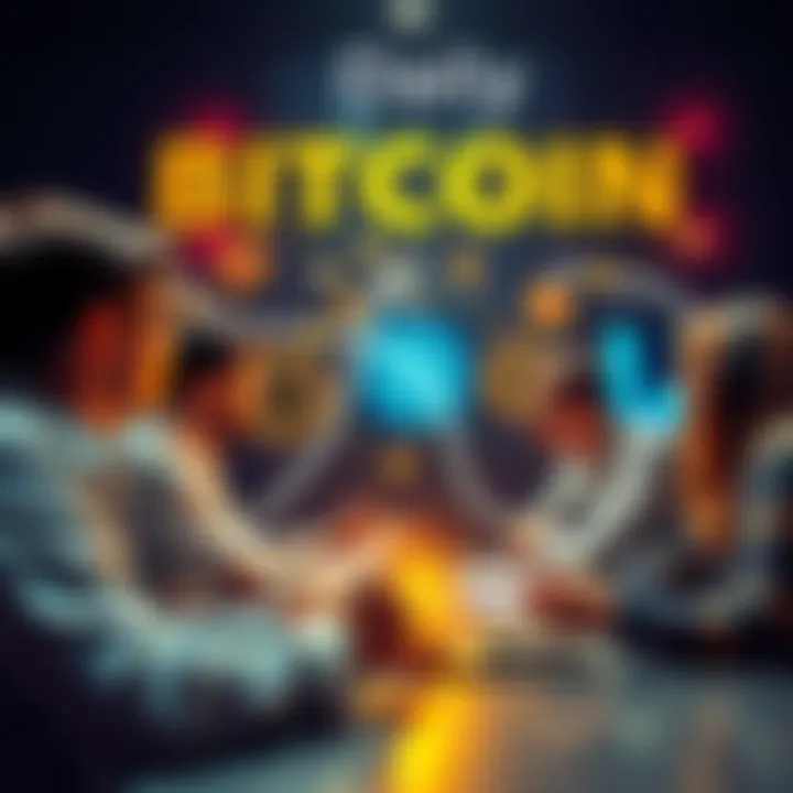 Group of people sharing ideas about Bitcoin in an online forum