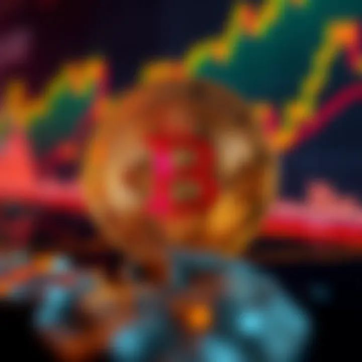 Bitcoin shines amid economic struggles A Bitcoin symbol with charts depicting economic uncertainty and stagflation in the background