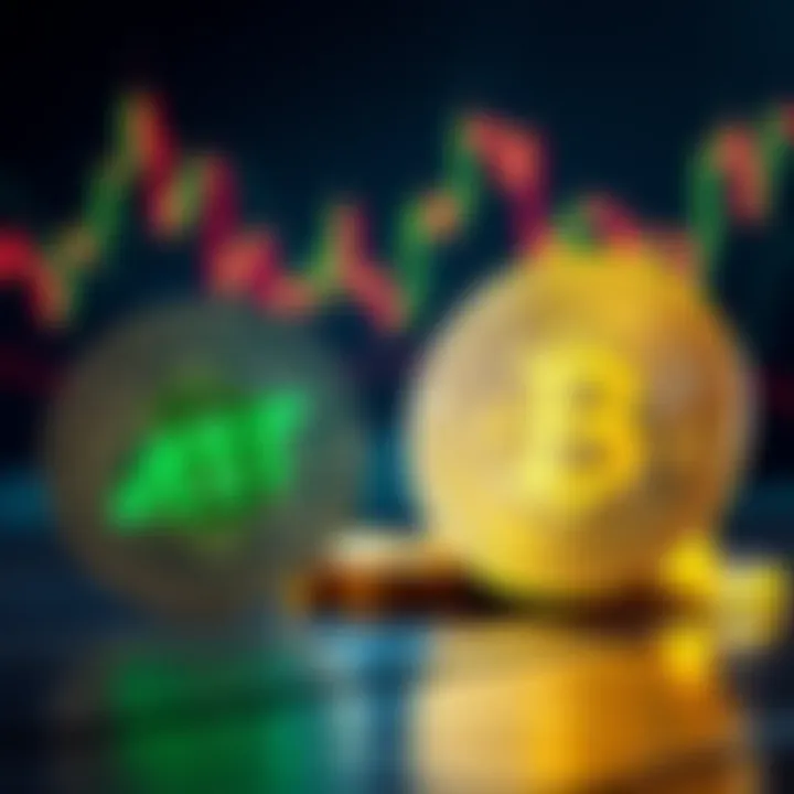 Illustration showing a Bitcoin ETF and physical Bitcoin side by side, highlighting differences in investment