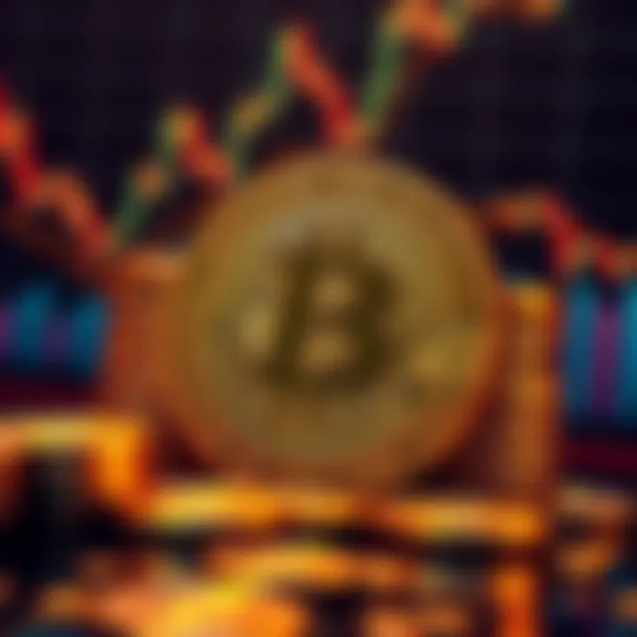 A visual representation of the Bitcoin limit, depicting the concept of scarcity in digital currency, with symbolic imagery of coins stacked against a graph or market trends.