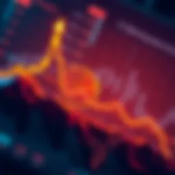 A rising Bitcoin price chart with an upward trend line and candlestick indicators