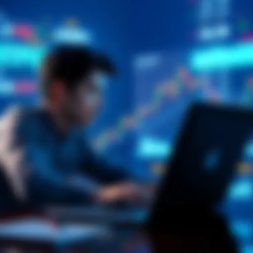 A person looking at Bitcoin charts on a laptop, contemplating selling before the 2028 halving event.
