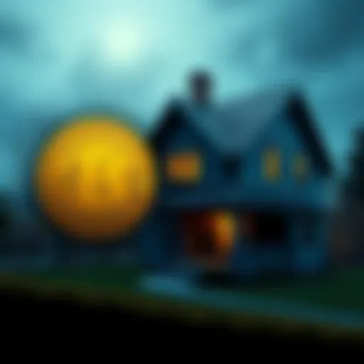 A visual comparison of a Bitcoin symbol alongside a house, illustrating Bitcoin's value matching that of a home.