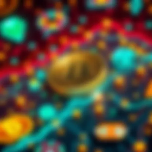 A graphic showcasing key Bitcoin improvement proposals with blockchain elements and digital symbols.