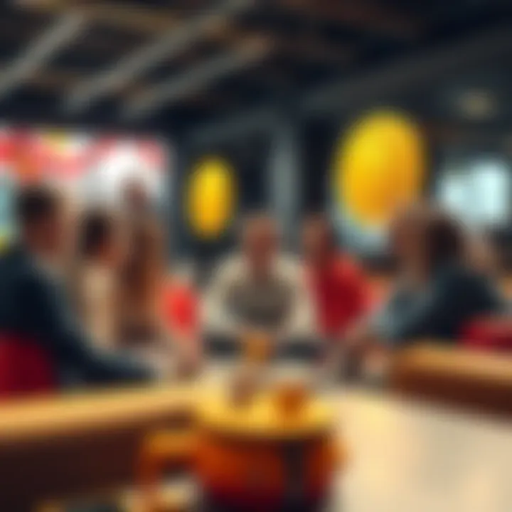 Bitcoin Investing A group of people discussing Bitcoin investment strategies in a casual setting