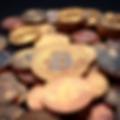 A pile of Bitcoin coins with a few coins missing, symbolizing generational loss and dwindling supply of Bitcoin.