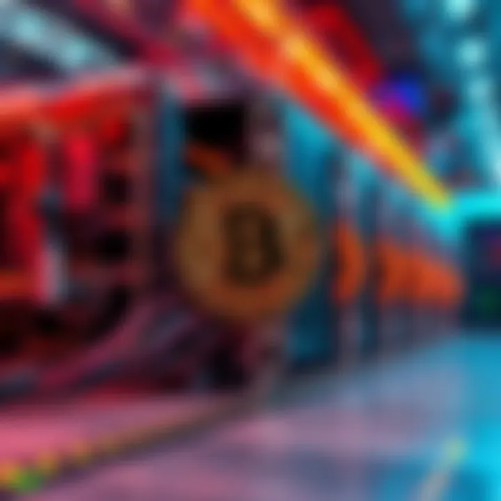 A visual of Bitcoin mining equipment transitioning to AI technology, highlighting the changes in cryptocurrency dynamics.